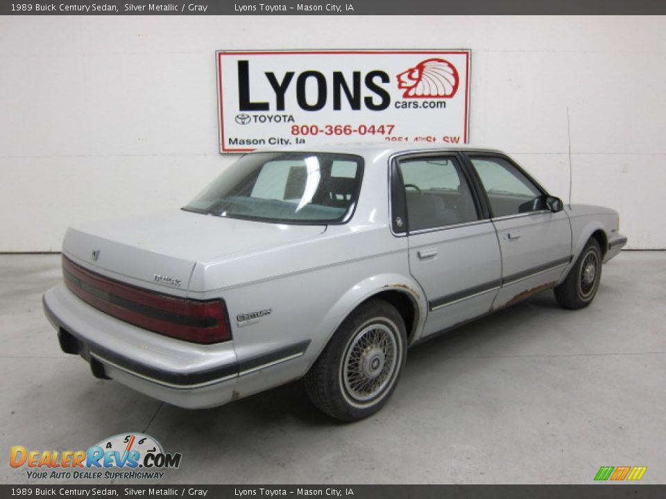 1989 Buick Century Sedan Silver Metallic / Gray Photo #8