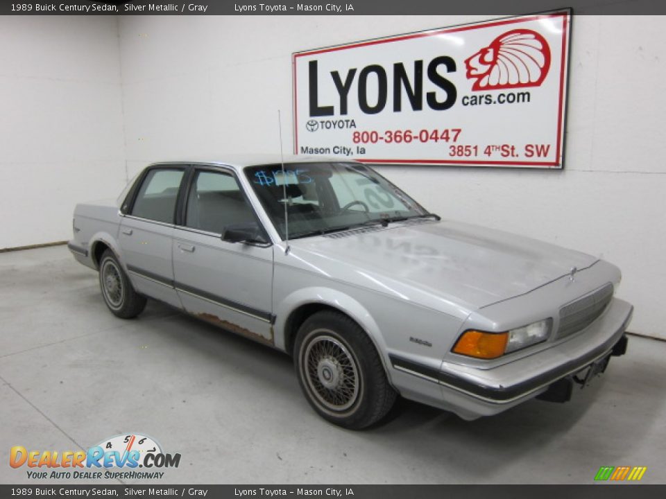 1989 Buick Century Sedan Silver Metallic / Gray Photo #12