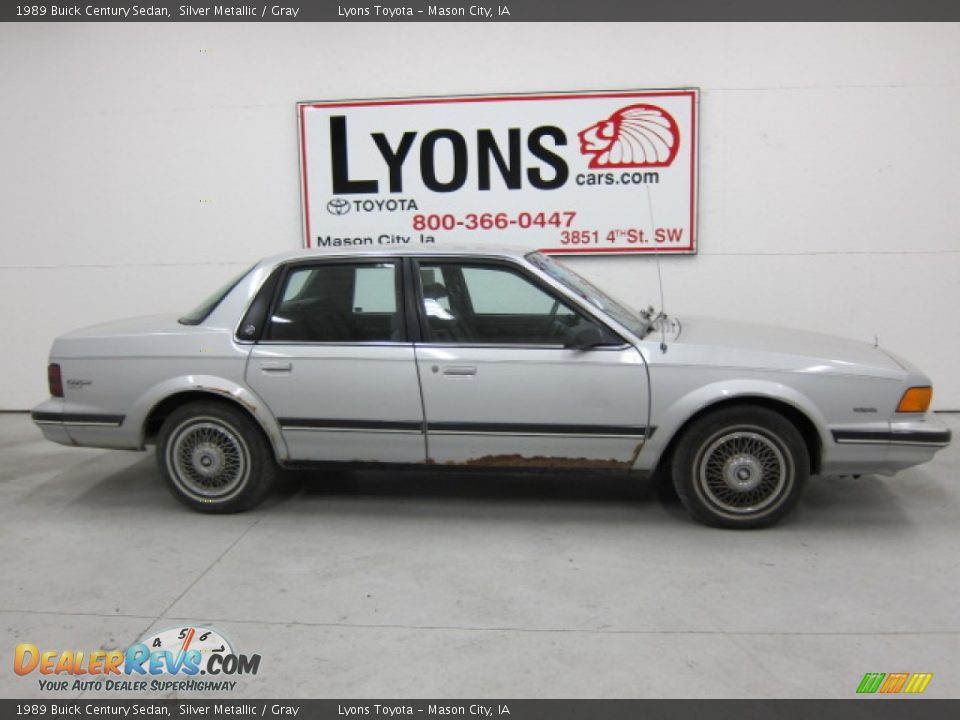 1989 Buick Century Sedan Silver Metallic / Gray Photo #14