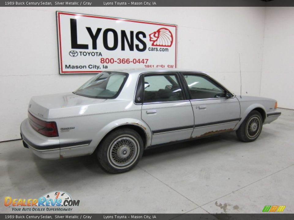 1989 Buick Century Sedan Silver Metallic / Gray Photo #15