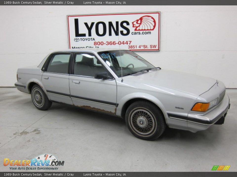 1989 Buick Century Sedan Silver Metallic / Gray Photo #17