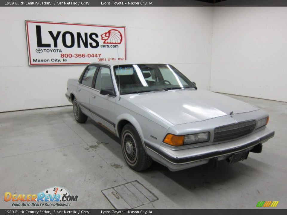 1989 Buick Century Sedan Silver Metallic / Gray Photo #21