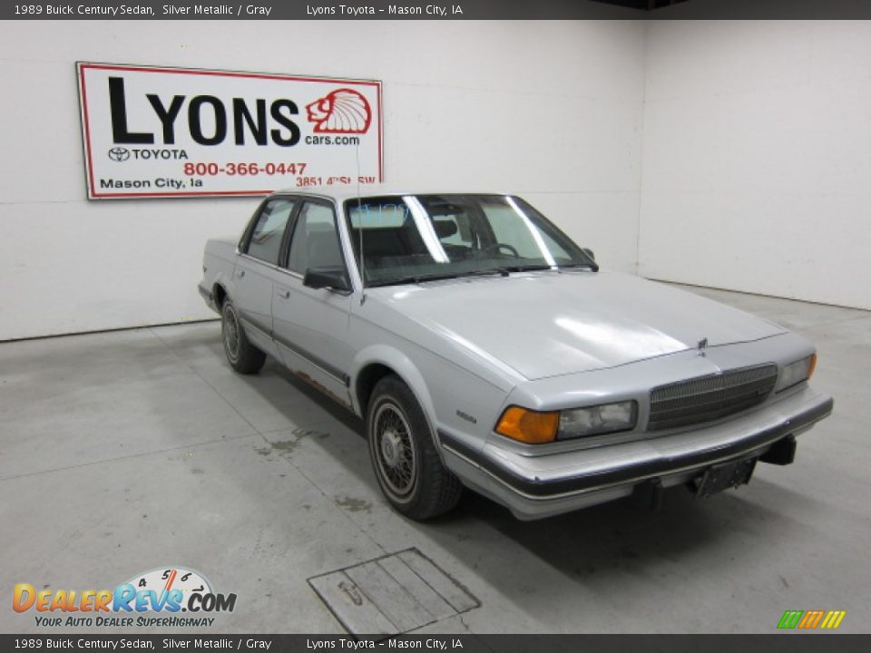 1989 Buick Century Sedan Silver Metallic / Gray Photo #21