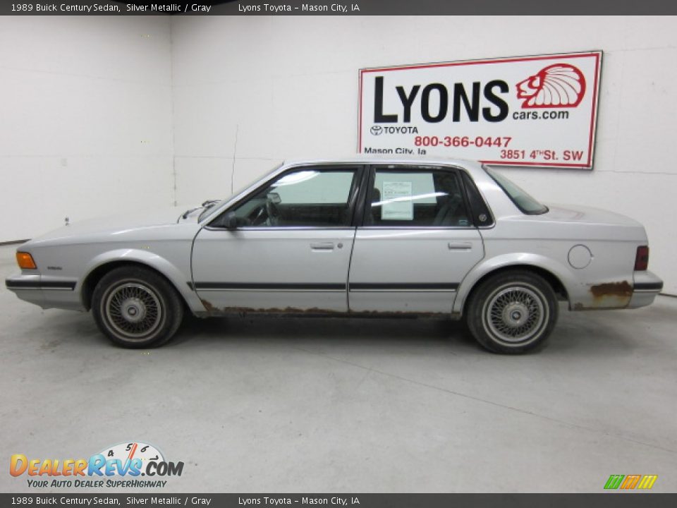 1989 Buick Century Sedan Silver Metallic / Gray Photo #22