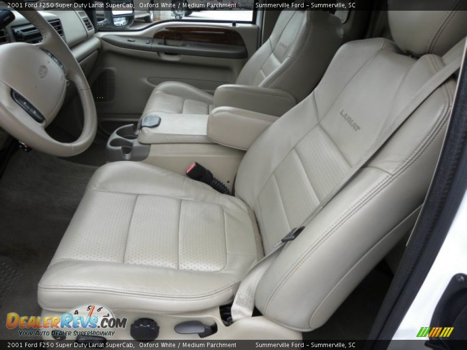 Medium Parchment Interior - 2001 Ford F250 Super Duty Lariat SuperCab Photo #4