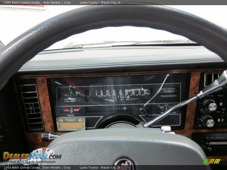 1989 Buick Century Sedan Silver Metallic / Gray Photo #24