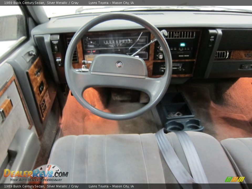 1989 Buick Century Sedan Silver Metallic / Gray Photo #29