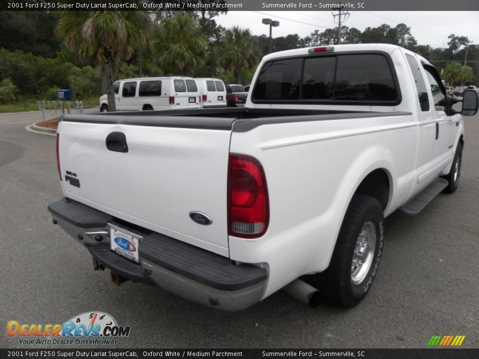 2001 Ford F250 Super Duty Lariat SuperCab Oxford White / Medium Parchment Photo #13