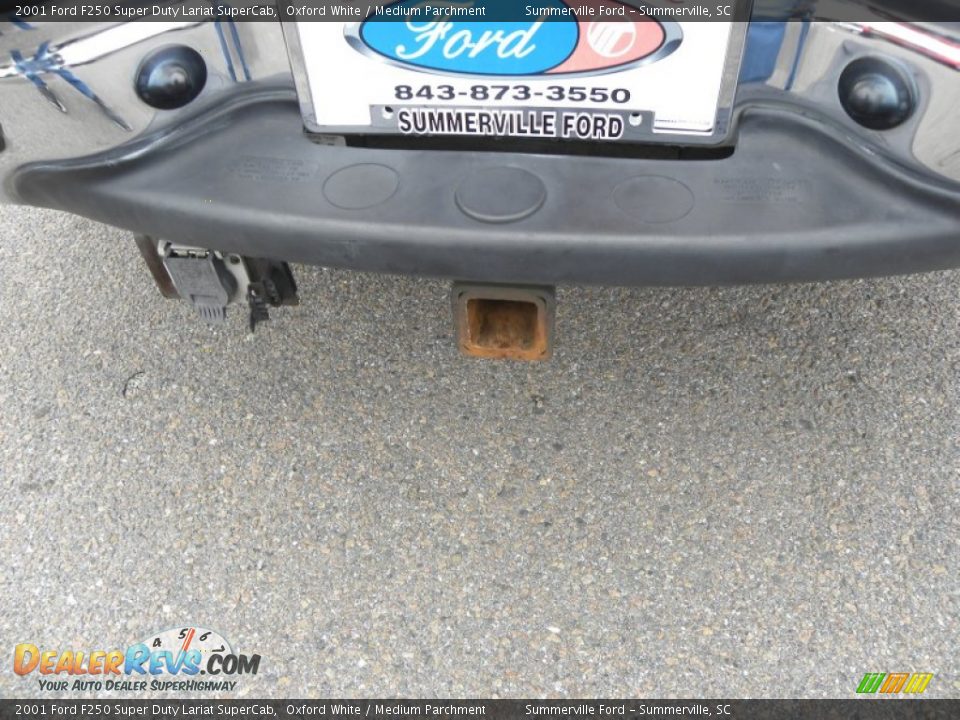 2001 Ford F250 Super Duty Lariat SuperCab Oxford White / Medium Parchment Photo #14