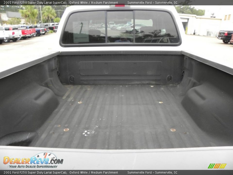 2001 Ford F250 Super Duty Lariat SuperCab Oxford White / Medium Parchment Photo #15