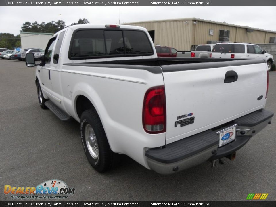 2001 Ford F250 Super Duty Lariat SuperCab Oxford White / Medium Parchment Photo #16