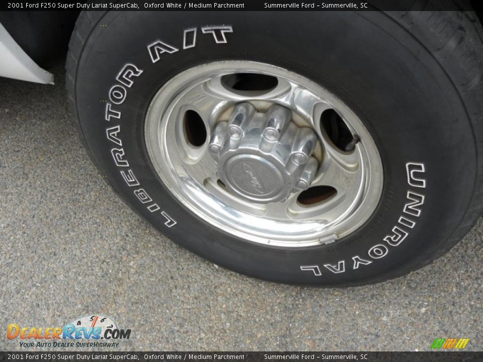2001 Ford F250 Super Duty Lariat SuperCab Oxford White / Medium Parchment Photo #17