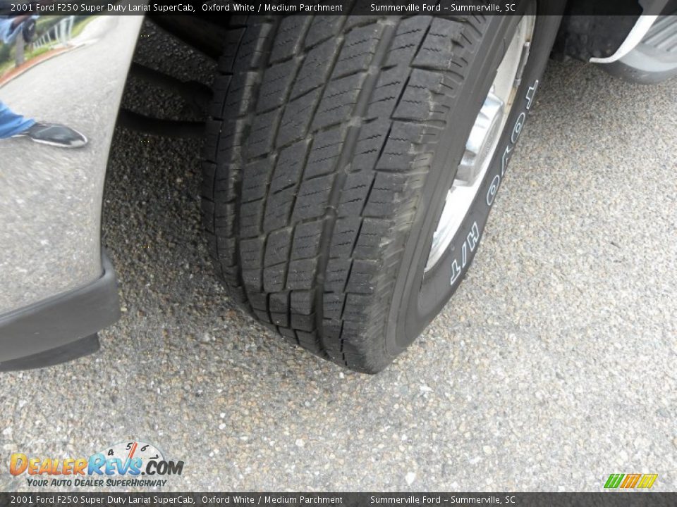 2001 Ford F250 Super Duty Lariat SuperCab Oxford White / Medium Parchment Photo #18