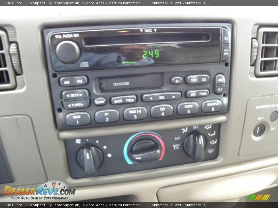 2001 Ford F250 Super Duty Lariat SuperCab Oxford White / Medium Parchment Photo #20