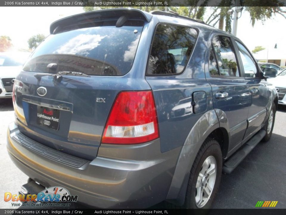2006 Kia Sorento LX 4x4 Indigo Blue / Gray Photo #6