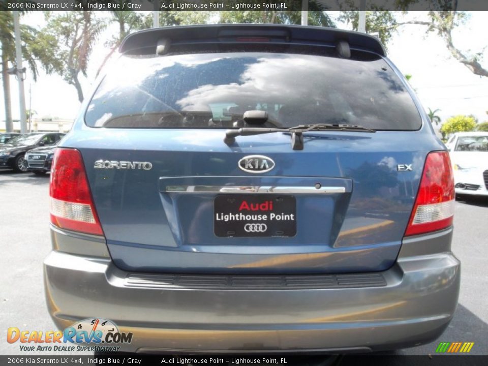 2006 Kia Sorento LX 4x4 Indigo Blue / Gray Photo #7
