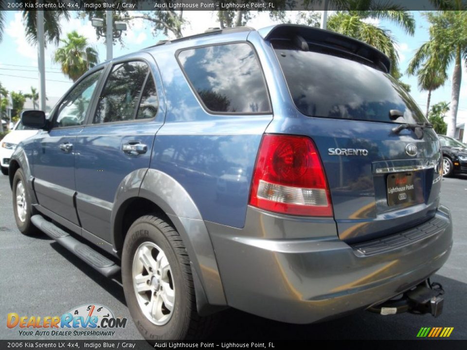 2006 Kia Sorento LX 4x4 Indigo Blue / Gray Photo #8
