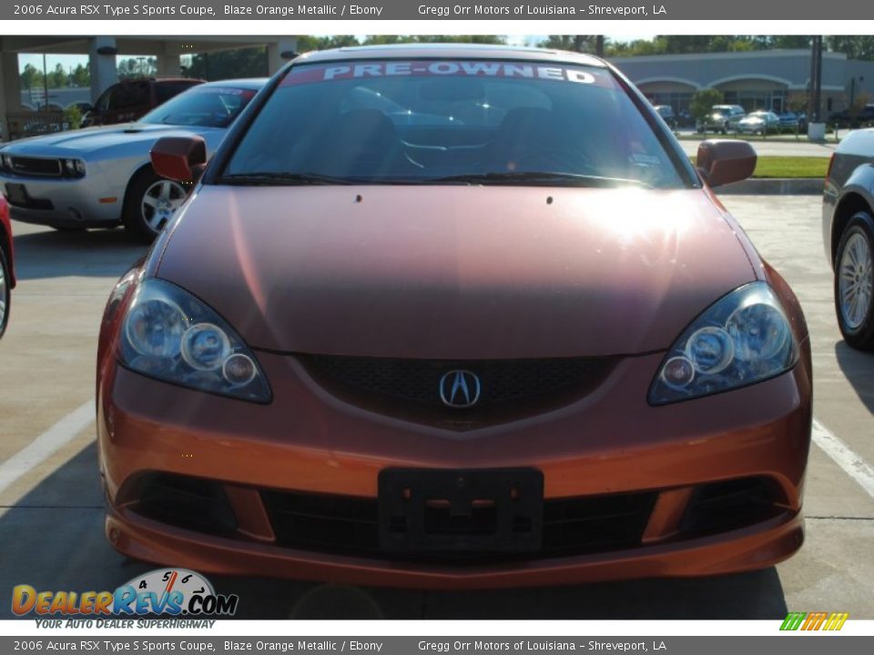 2006 Acura RSX Type S Sports Coupe Blaze Orange Metallic / Ebony Photo #2