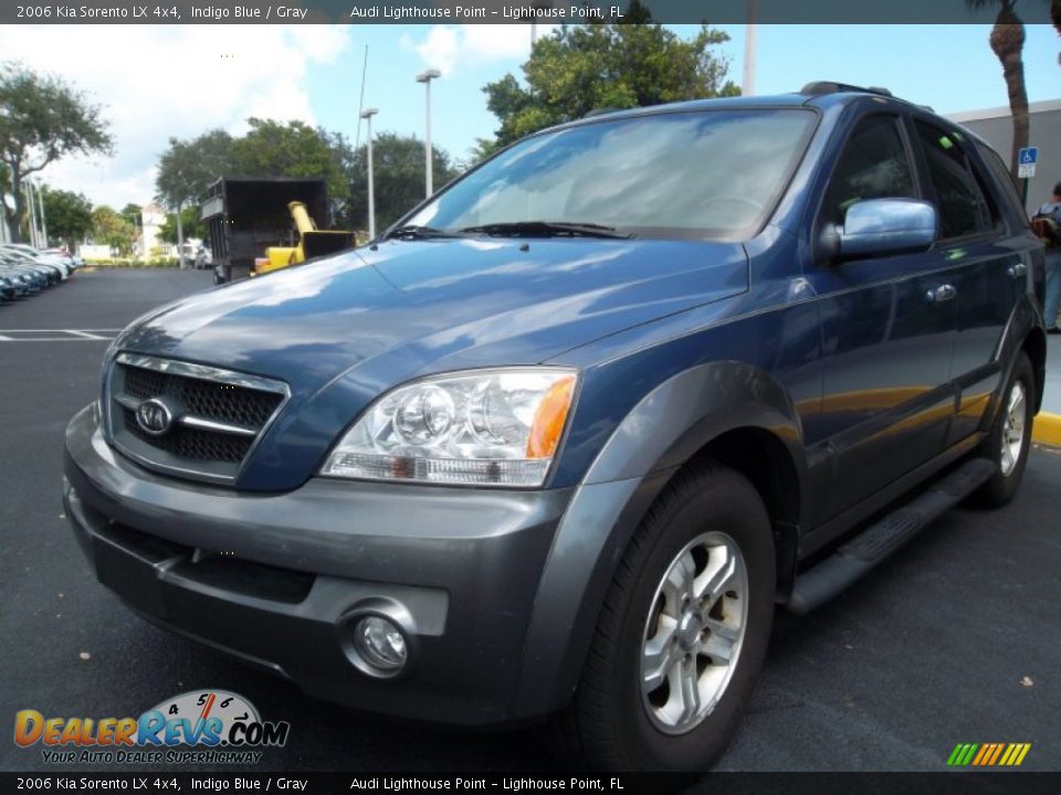 2006 Kia Sorento LX 4x4 Indigo Blue / Gray Photo #13