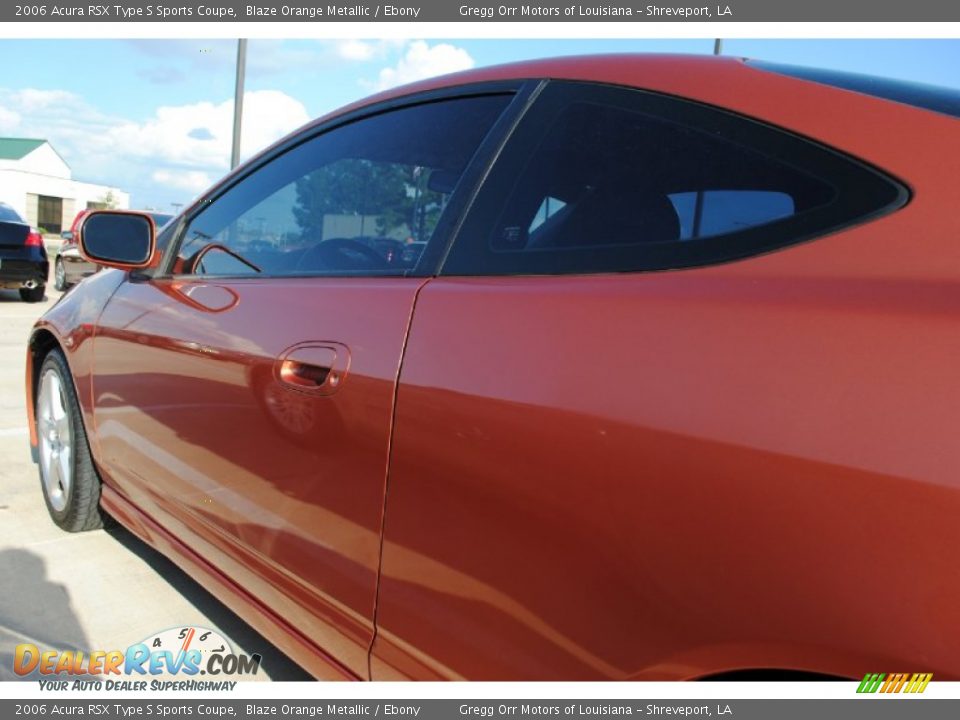 2006 Acura RSX Type S Sports Coupe Blaze Orange Metallic / Ebony Photo #8