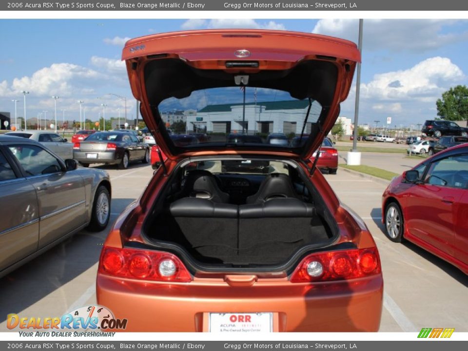 2006 Acura RSX Type S Sports Coupe Blaze Orange Metallic / Ebony Photo #9