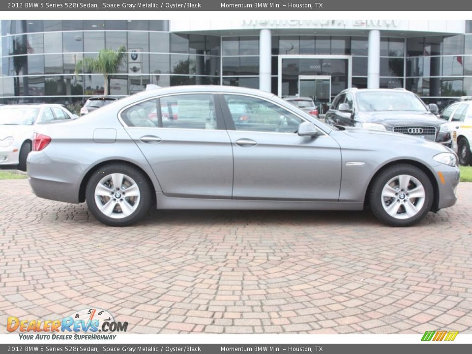 2012 BMW 5 Series 528i Sedan Space Gray Metallic / Oyster/Black Photo #3