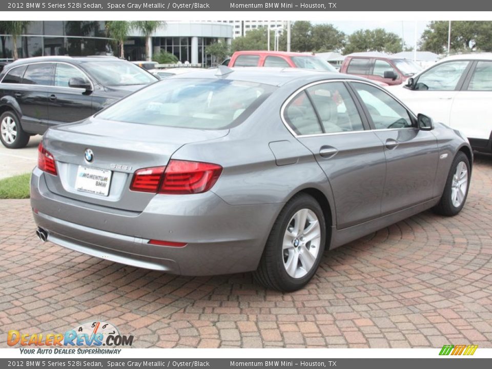 2012 BMW 5 Series 528i Sedan Space Gray Metallic / Oyster/Black Photo #5
