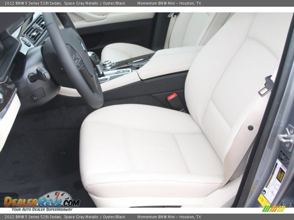Oyster/Black Interior - 2012 BMW 5 Series 528i Sedan Photo #10
