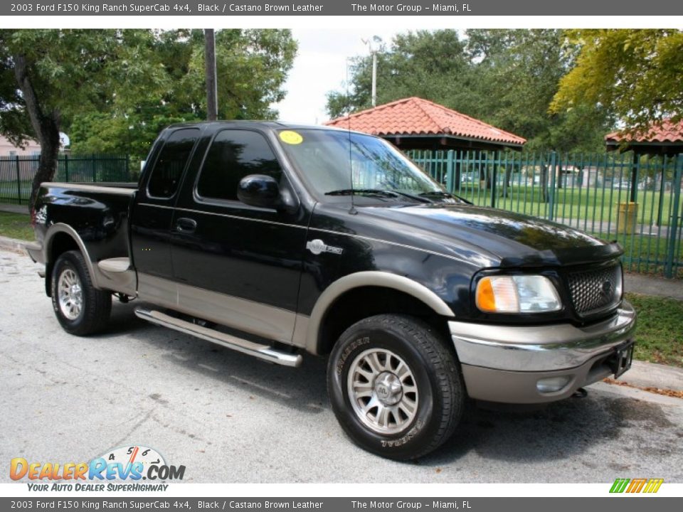 Black 2003 Ford F150 King Ranch SuperCab 4x4 Photo #12
