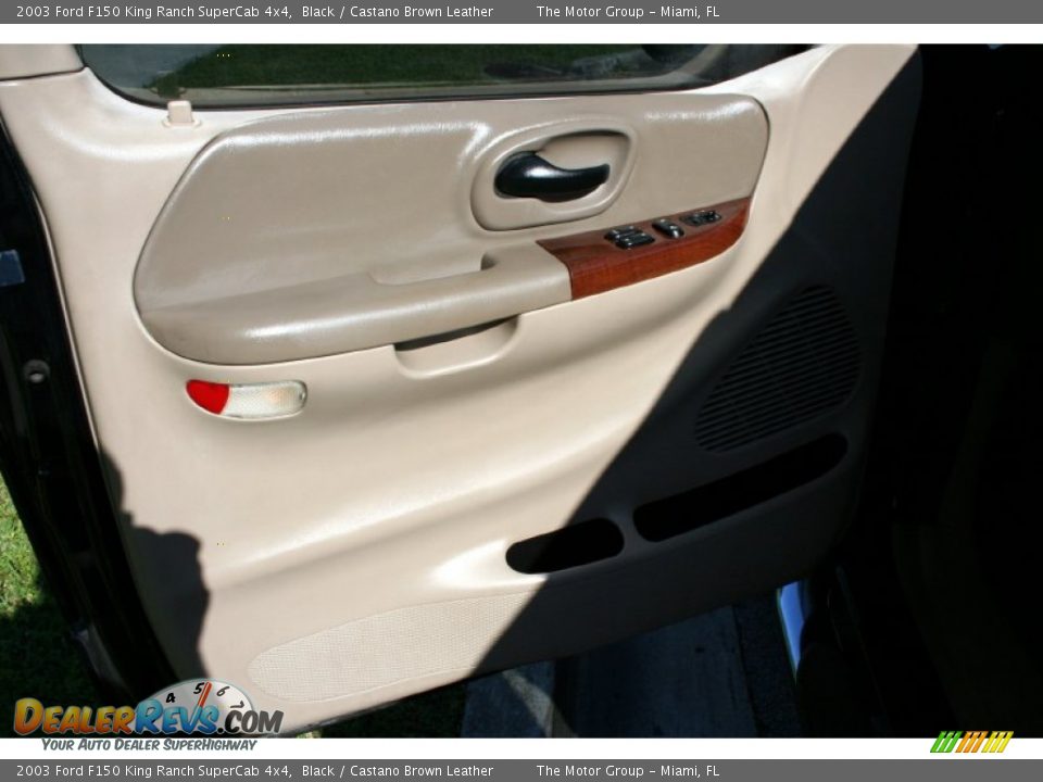 2003 Ford F150 King Ranch SuperCab 4x4 Black / Castano Brown Leather Photo #29