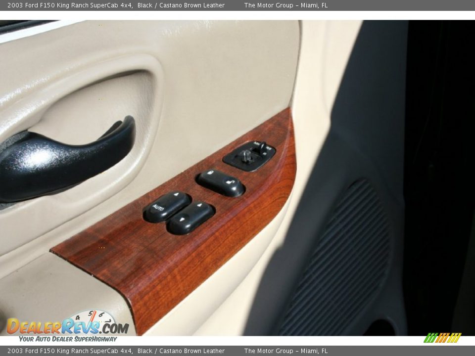 2003 Ford F150 King Ranch SuperCab 4x4 Black / Castano Brown Leather Photo #31