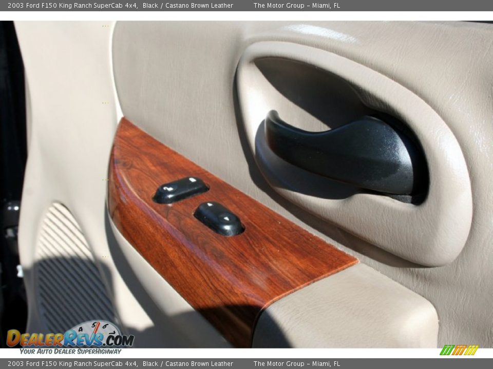 2003 Ford F150 King Ranch SuperCab 4x4 Black / Castano Brown Leather Photo #32