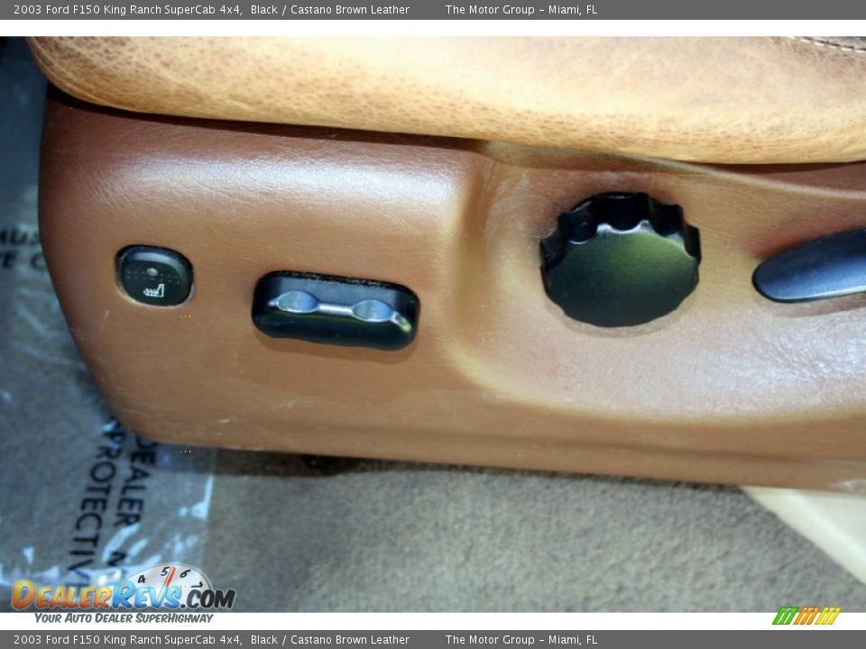 2003 Ford F150 King Ranch SuperCab 4x4 Black / Castano Brown Leather Photo #35