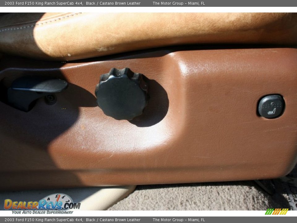 2003 Ford F150 King Ranch SuperCab 4x4 Black / Castano Brown Leather Photo #36