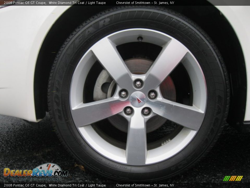 2008 Pontiac G6 GT Coupe White Diamond Tri Coat / Light Taupe Photo #8
