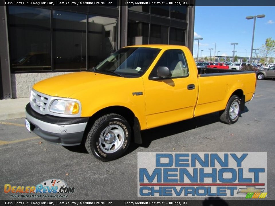 1999 Ford F150 Regular Cab Fleet Yellow / Medium Prairie Tan Photo #1