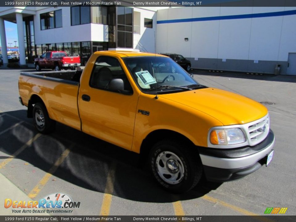 1999 Ford F150 Regular Cab Fleet Yellow / Medium Prairie Tan Photo #14