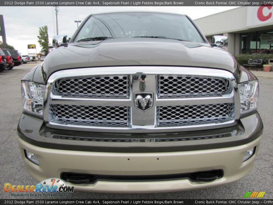 2012 Dodge Ram 1500 Laramie Longhorn Crew Cab 4x4 Sagebrush Pearl / Light Pebble Beige/Bark Brown Photo #2