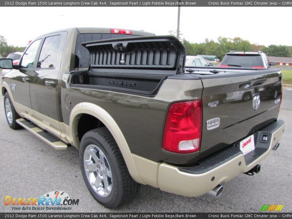 2012 Dodge Ram 1500 Laramie Longhorn Crew Cab 4x4 Sagebrush Pearl / Light Pebble Beige/Bark Brown Photo #5