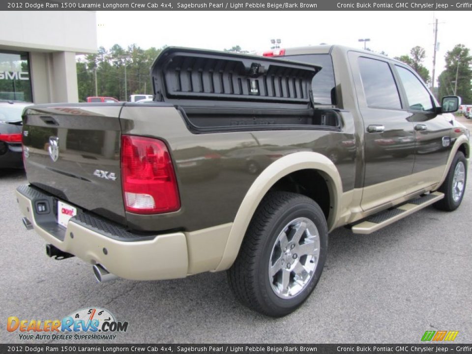 2012 Dodge Ram 1500 Laramie Longhorn Crew Cab 4x4 Sagebrush Pearl / Light Pebble Beige/Bark Brown Photo #7