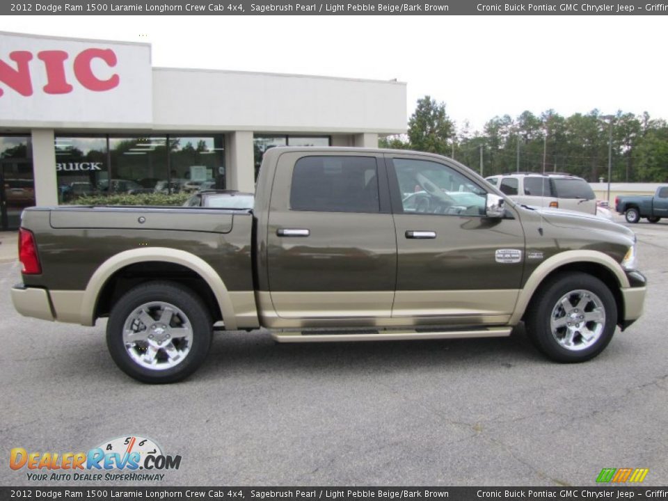 2012 Dodge Ram 1500 Laramie Longhorn Crew Cab 4x4 Sagebrush Pearl / Light Pebble Beige/Bark Brown Photo #8