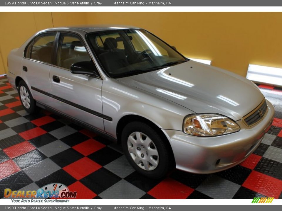 1999 Honda Civic LX Sedan Vogue Silver Metallic / Gray Photo #1