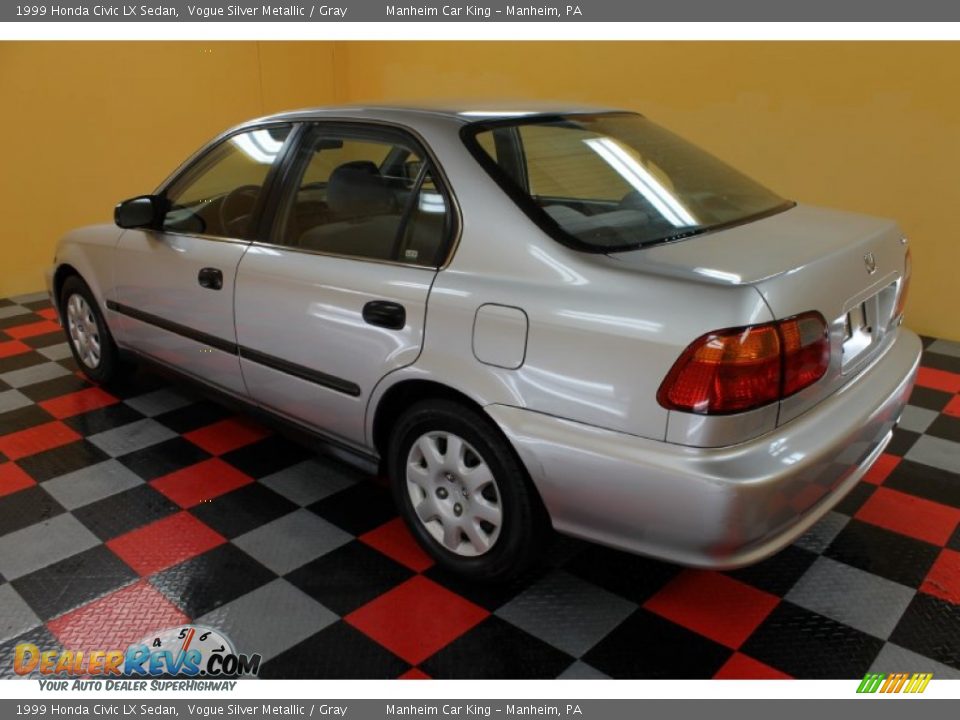 1999 Honda Civic LX Sedan Vogue Silver Metallic / Gray Photo #3