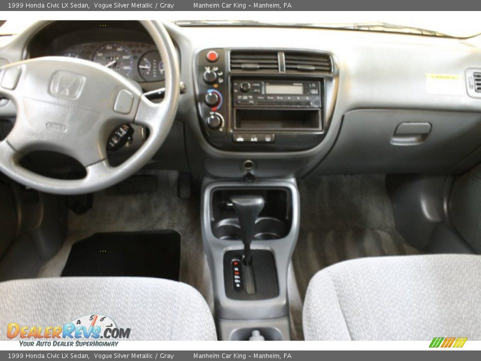 1999 Honda Civic LX Sedan Vogue Silver Metallic / Gray Photo #5