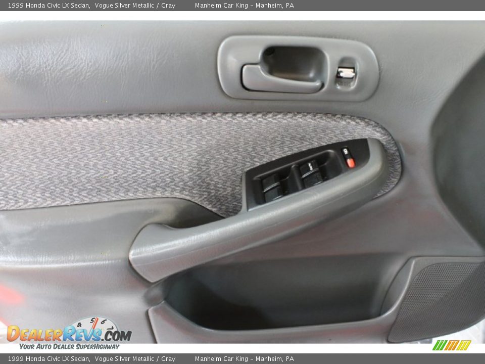 1999 Honda Civic LX Sedan Vogue Silver Metallic / Gray Photo #9