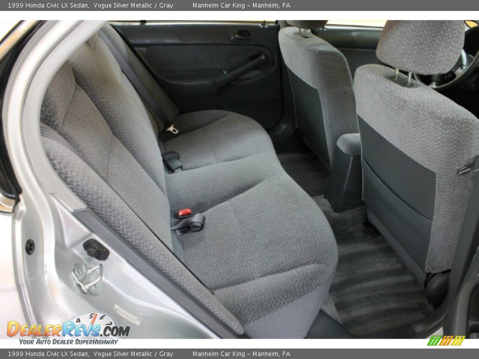 1999 Honda Civic LX Sedan Vogue Silver Metallic / Gray Photo #13