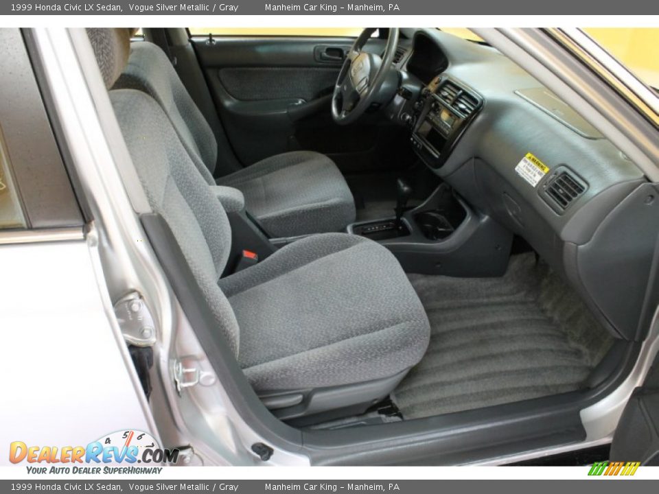 1999 Honda Civic LX Sedan Vogue Silver Metallic / Gray Photo #14