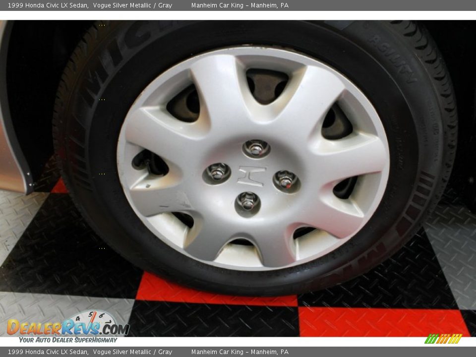 1999 Honda Civic LX Sedan Vogue Silver Metallic / Gray Photo #16