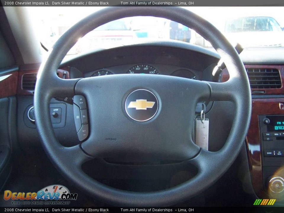 2008 Chevrolet Impala LS Dark Silver Metallic / Ebony Black Photo #13