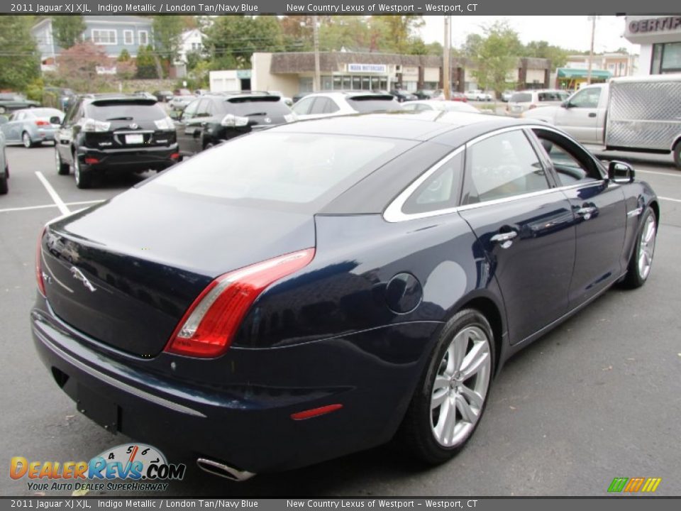 2011 Jaguar XJ XJL Indigo Metallic / London Tan/Navy Blue Photo #7